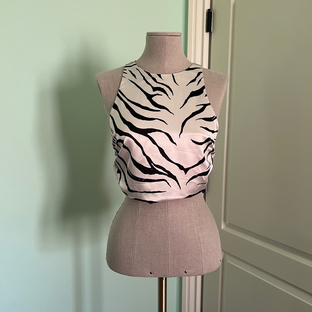 Zebra Print Zara Cropped Top
